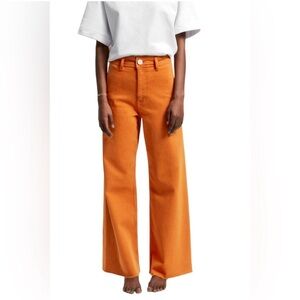 Bright Orange Zara Marine Straight leg Jeans